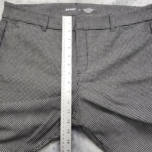 Old Navy Pants Womens 14 Black Gray Houndstooth High Rise Pixie Skinny Stretch - Picture 9 of 12